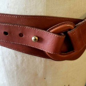 Vintage 1970's Bohemian Prairie WIDE Belt L Clean!